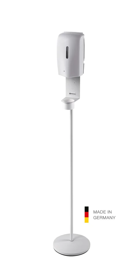 König & Meyer 80329 Desinfektionsmittelständer WEIß, inklusive Sensorspender
