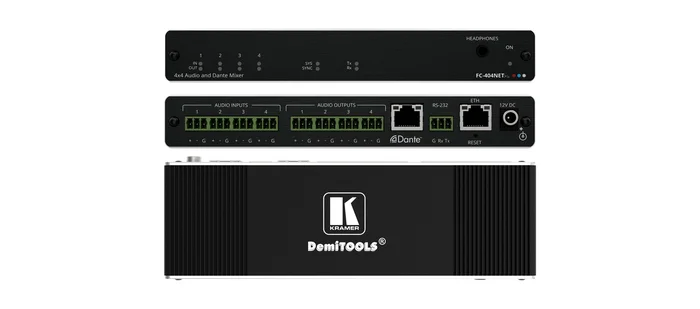 Kramer FC-404NETXL – 4×4 Dante–Interface mit Mischfunktion