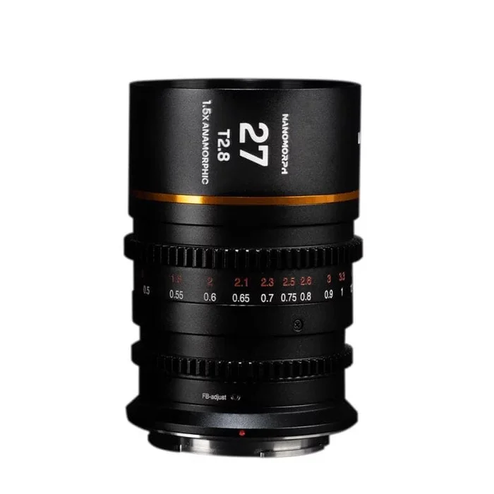 Laowa Nanomorph 27mm T2.8 1.5X S35 (Amber) – L Mount