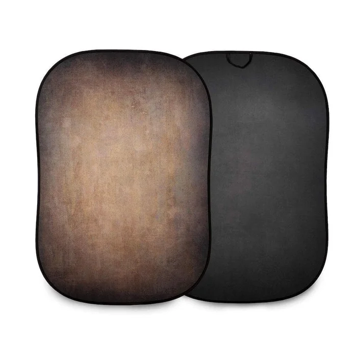 Lastolite LL LB5721 Vintage, Hintergrund faltbar 1,5 x 2,1 m, Walnut/Pewter