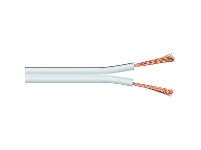 Lautsprecherkabel weiß, 10m Rolle, Querschnitt 2×2,5 mm², CU