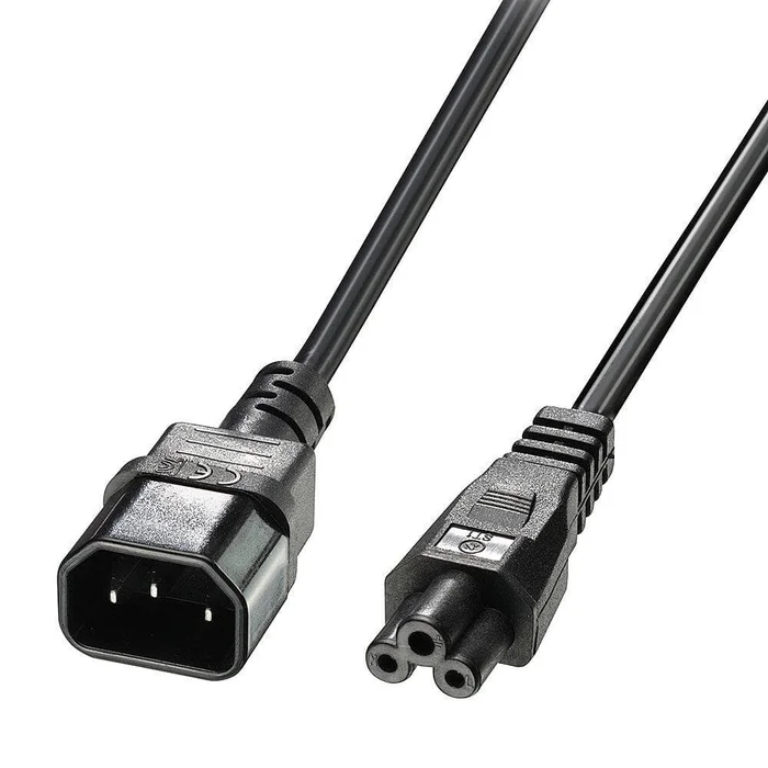 LINDY 30342 3m IEC C14 an IEC C5 Netzkabel – Ideal für die Verbindung gängiger Notebo