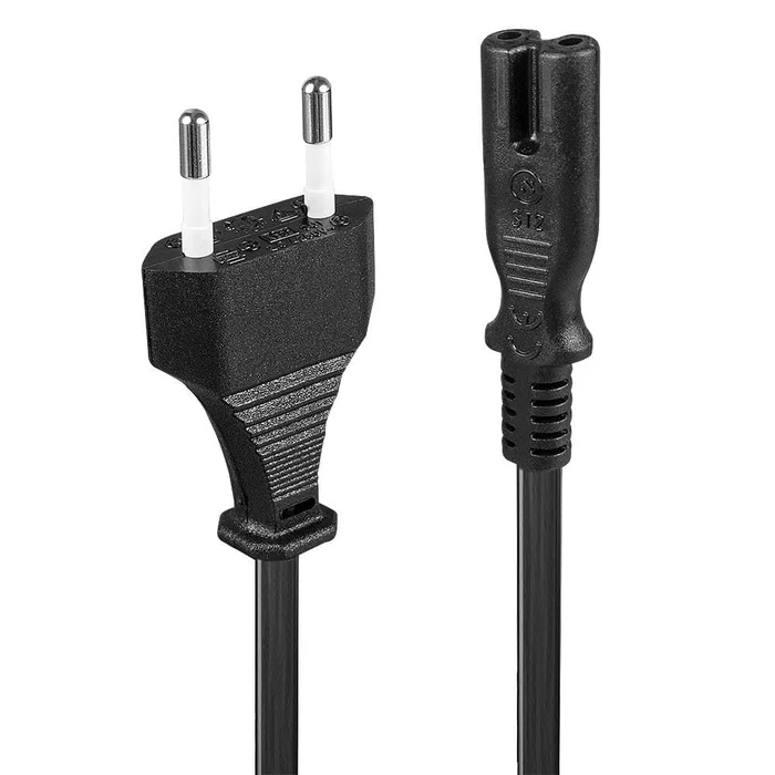 LINDY 30421 2m Euro Netzstecker an IEC C7 – Ideal für die Verbindung von schutzisolie