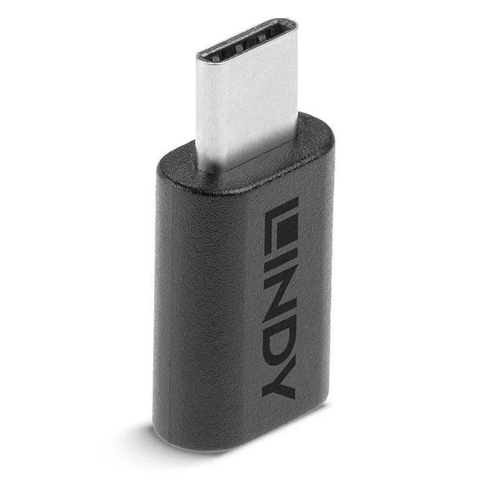 LINDY 41896 USB 2.0 Adapter Typ C / Micro-B – USB Typ C Stecker / Typ Micro-B Kupplun