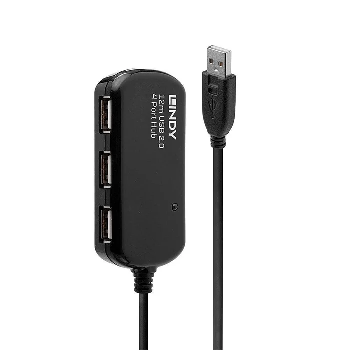 LINDY 42783 12m USB 2.0 Aktivverlängerungshub Pro – USB 2.0 Verbindungen bis zu 60m