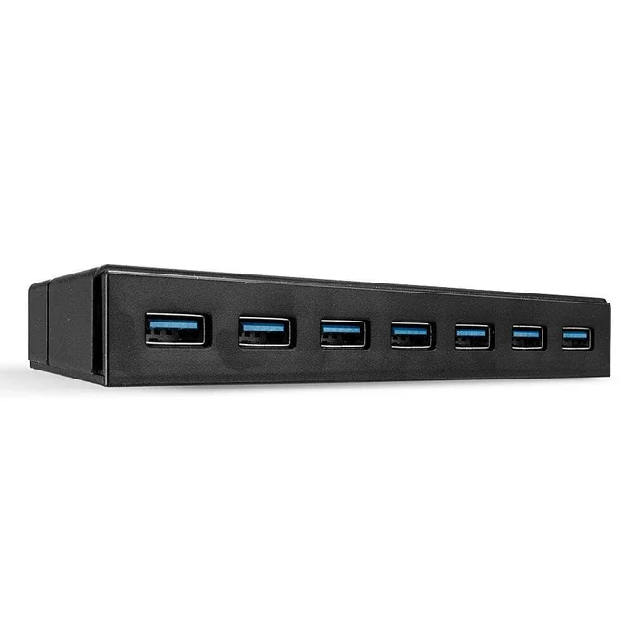 LINDY 43228 7 Port USB 3.0 Hub – Zum Anschluss von sieben USB 3.0 Geräten – mit Lade