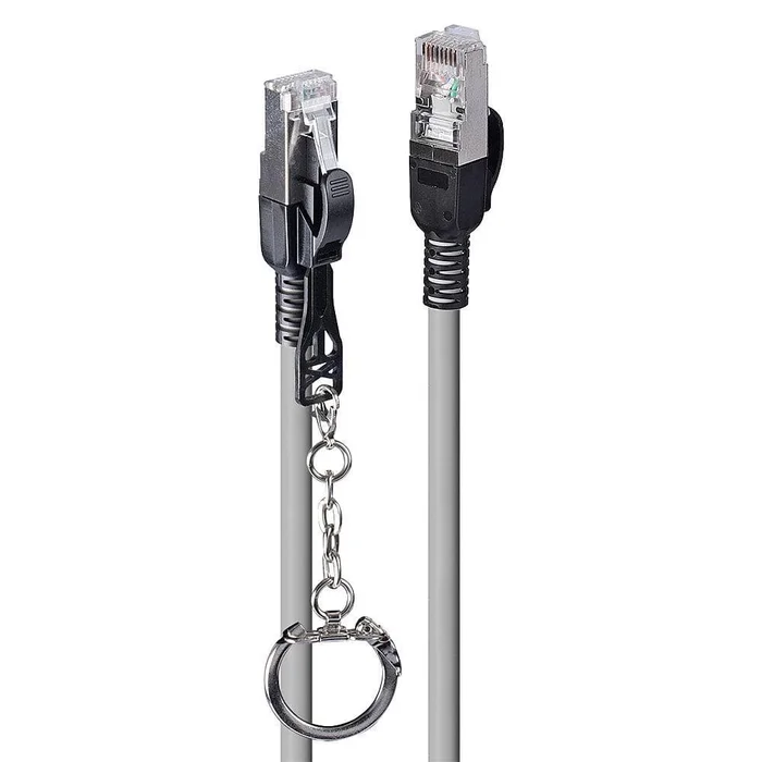 LINDY 47603 – 1.5m Cat.6A S/FTP Sicherheitsnetzwerkkabel, grau – RJ45-Stecker, 500MHz, Kupfer