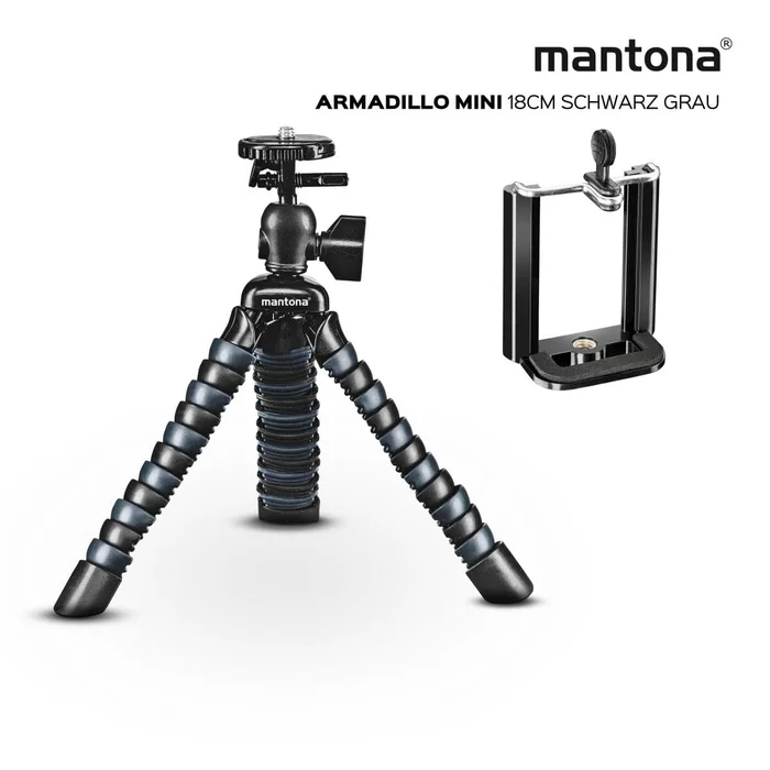 Mantona Armadillo Mini 18cm schwarz/grau