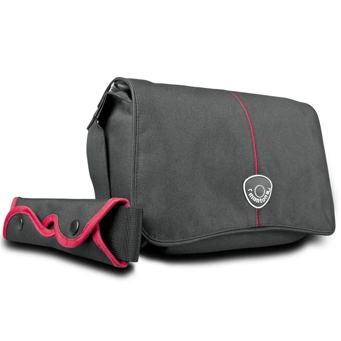mantona Cool Bag Kameratasche schwarz/rot