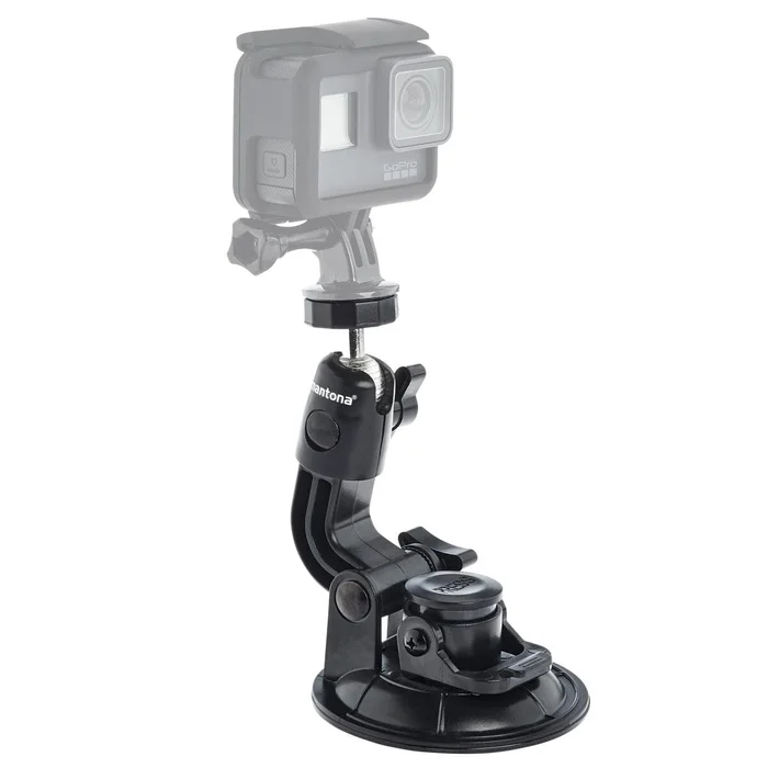 Mantona Saugnapf Halterung XL 1/4 Zoll+GoPro Mount – Bild 4
