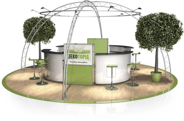 Messestand FD 22 – 6,5 x 6,5 x 3,0 m (LxBxH) – 34 m²