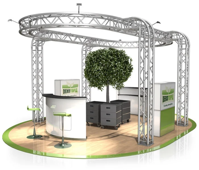Messestand FD 34 – 6 x 4,5 x 3 m (LxBxH) – 27 m²
