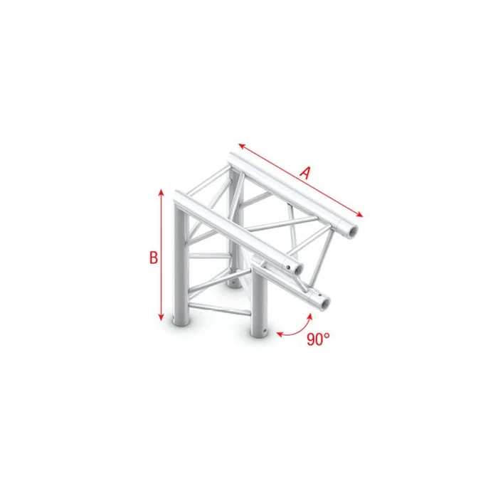 Milos – Corner 90° apex down Deco-22 Triangle truss