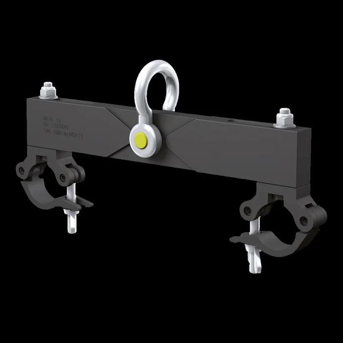 MILOS Deckenstütze mit Schelle 1 Tonne – 290 – 400 mm – Schwarz