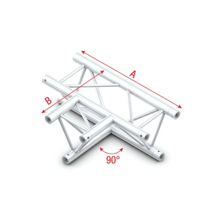MILOS Pro-30 Triangle F Truss – T-Cross horiz. – 3-way – apex down – 71 cm ATF36 – 90° corner – F