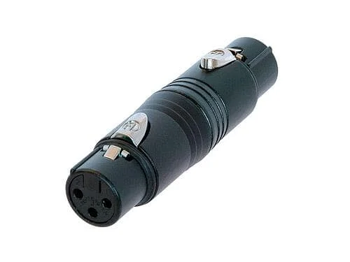 NEUTRIK NA3FF-B – Adapter, 3p XLR female auf 3p XLR female, SCHWARZ