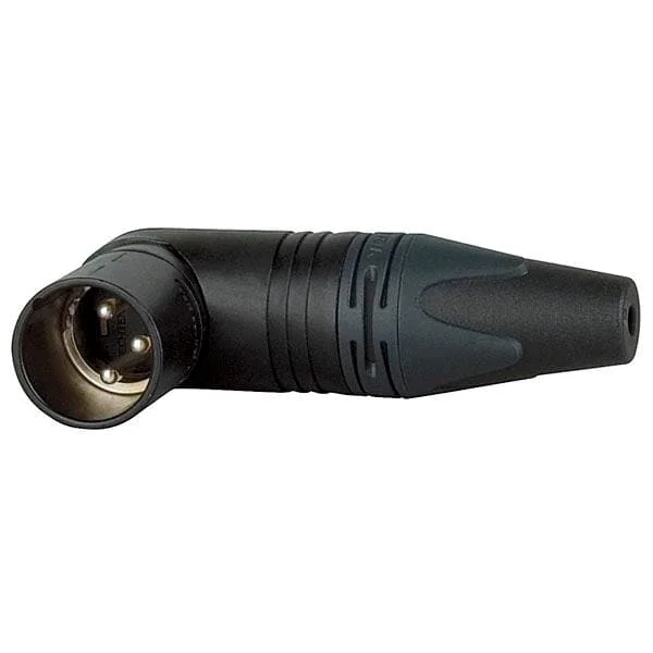 Neutrik NC3 MRX BAG Schwarz – Winkelstecker