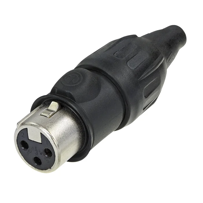NEUTRIK XLR 3P Connector – female TOP Goldkontakte – Edelstahlgehäuse