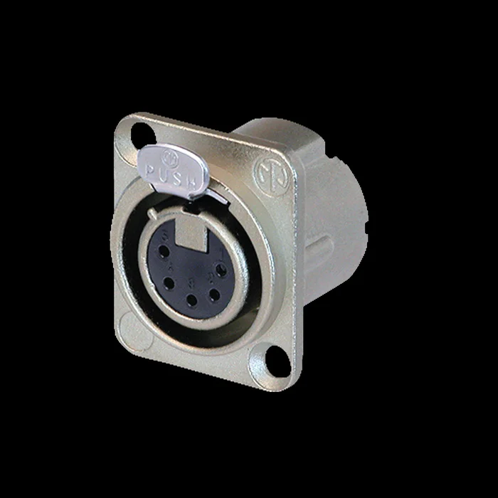 NEUTRIK XLR 5P Chassis – female Silberkontakte – Nickelgehäuse