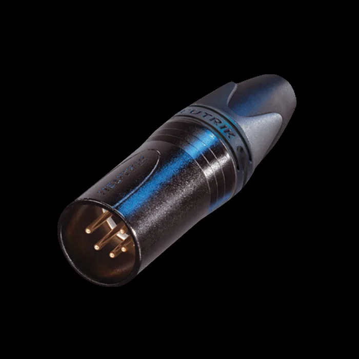 NEUTRIK XLR 5P Connector – male – Neutrik XX Goldkontakte – schwarzes Gehäuse