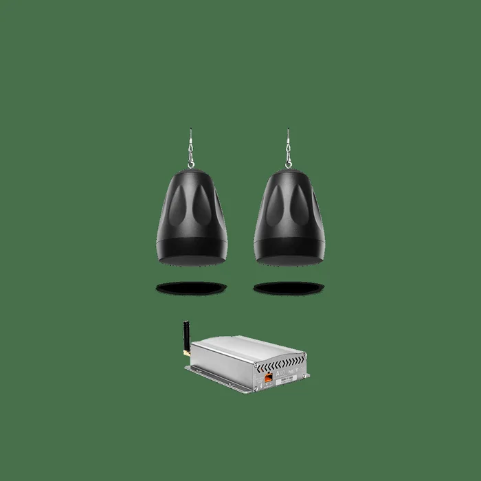 NEXT audiocom 2P4.A40 – Pendellautsprecher Set mit Verstärker schwarz