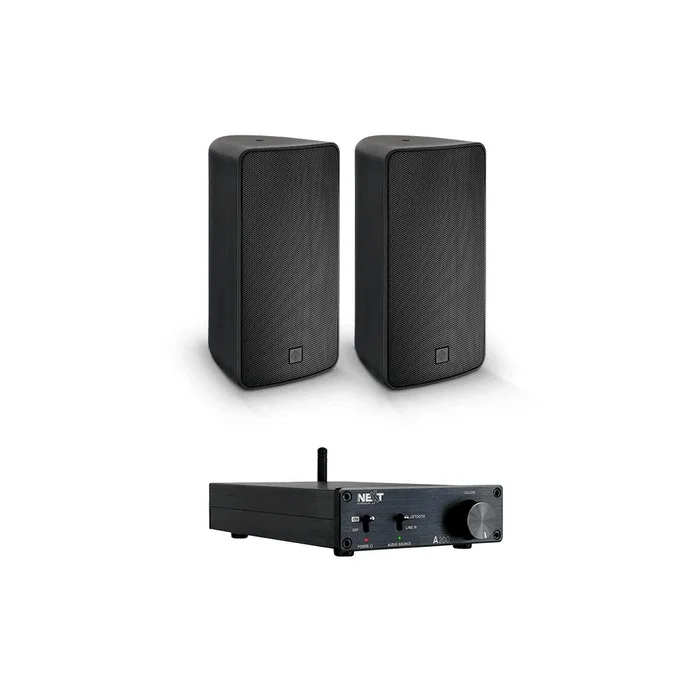 NEXT audiocom 2T6.A200 – Outdoor-Lautsprecher Set mit Verstärker