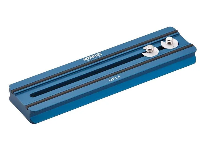 Novoflex Klemmplatte 155mm mit zwei Schrauben 1/4″ – und einer Reduzierbuchse