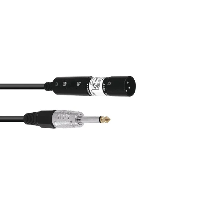OMNITRONIC Adapterkabel XLR(M)/Klinke mono 0,3m sw