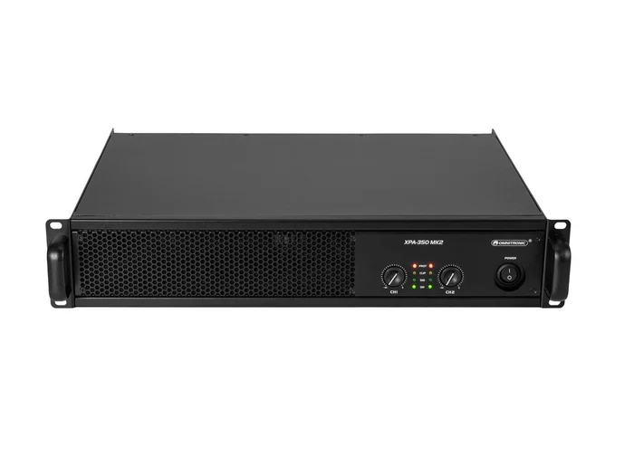 OMNITRONIC XPA-350 MK2 Endstufe – Class AB Stereo-PA-Verstärker mit Limiter, 2 x 175 W RMS (4 Ohm), 2 x 130 W RMS (8 Ohm)