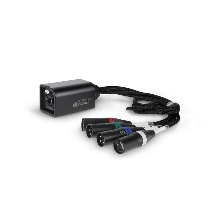 Palmer AoC Loom XLR M – Audio over Cat Multicore-Adapterkabel von Ethercon auf 4 x XLR male