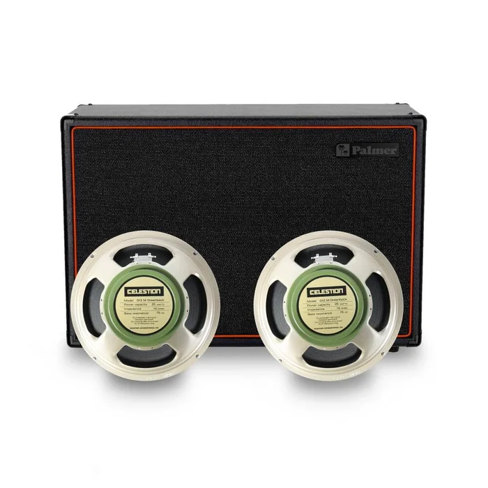 Palmer CAB 212 BX GBK, Gitarren Lautsprecherbox mit Celestion Greenback 2 x 12, Open-Back