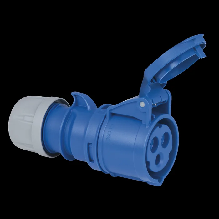 PCE CEE 16 A/240 V – 3P Plug female Blau – IP44