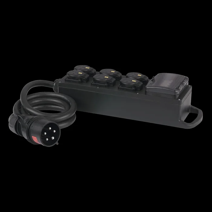 PCE MPD-616 Power Splitter CEE 32 A 6x Schuko-Steckdose, Typ F