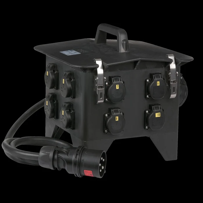 PCE MPD-832CEE Power Splitter CEE 32 A 8x Schuko – 2x CEE 16 A 5P