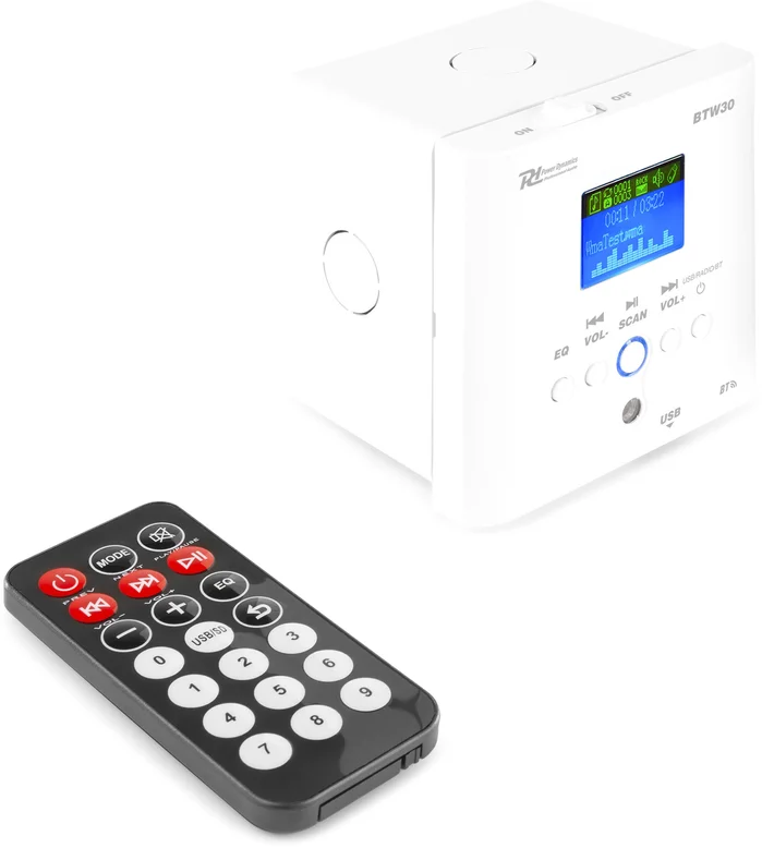 Power Dynamics BTW30 Wandeinbau-Audiosystem 2x 15W BT