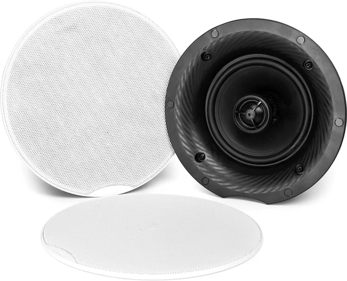 Power Dynamics CSH50 2-Wege-Deckenlautsprecher-Set mit Verstärker und BT 100W 5,25″