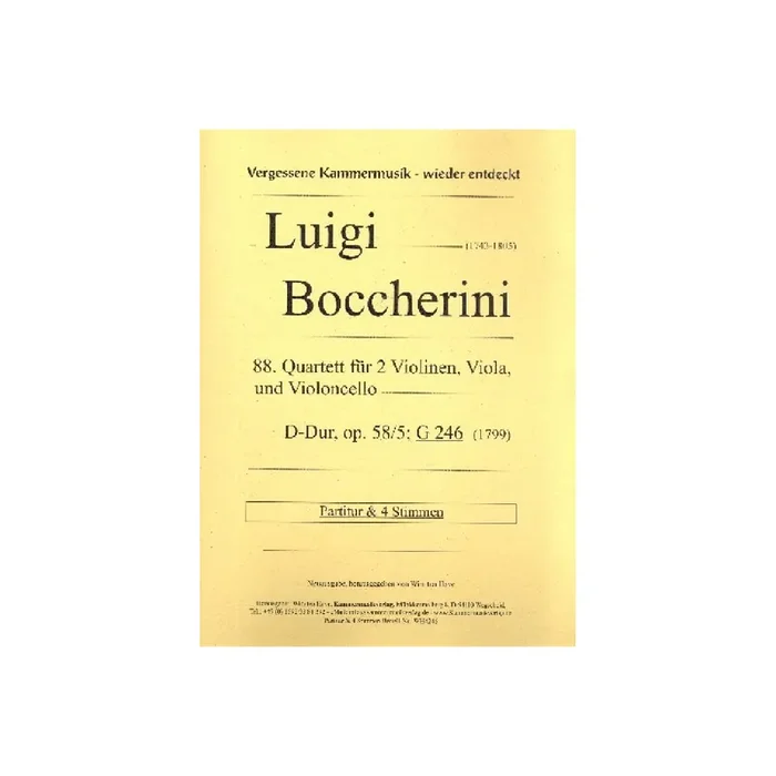 Quartett D-Dur Nr.88 op.58,5 G246