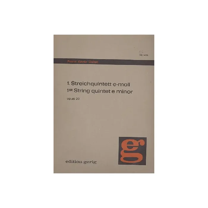 Quintett e-Moll Nr.1 op.20 für