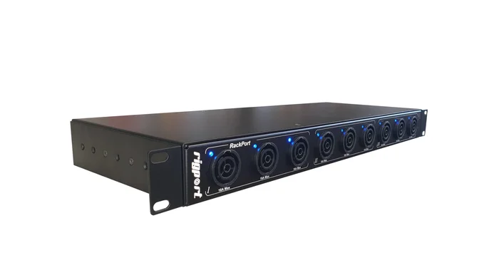 Rigport RackPortL1T1 – Der RackPortL1T1 ist eine modulare Powercon Strom-Verteilung für 19″ Racks