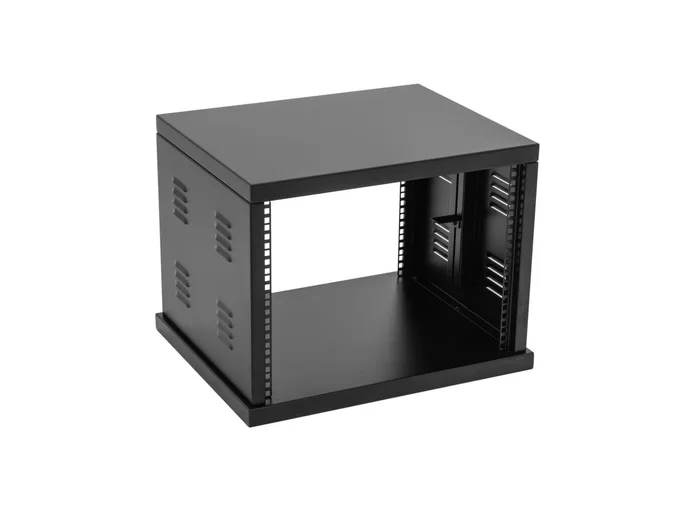 Roadinger Stahl-Rack SR-19, 8HE, Pulverbeschichtetes Stahlrack, ideal für Festinstallationen