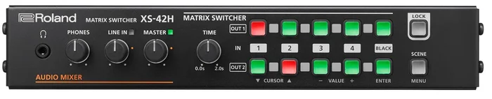 ROLAND XS-42H – Matrix Switcher mit LAN-Steuerung (4x Eingänge & 2x Ausgänge) – in schwarz