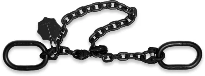 SAFETEX 1,12 t Anschlagkette 1-Strang mit Verkürzungs-Haken mit Sicherung, 6 mm, 3 m, BLACKLINE