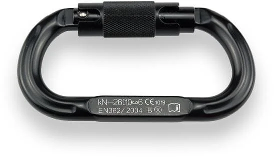 SAFETEX Aluminium-Karabiner mit K-Lock System, Blackline