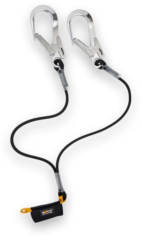 SAFETEX Bandfalldämpfer mit 2 Rohrkarabinern, Blackline