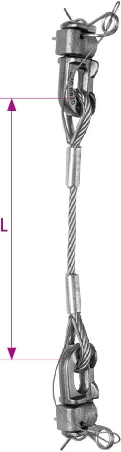 SAFETEX Boxlink Verbinderseil mit Doublestuds, 182 mm