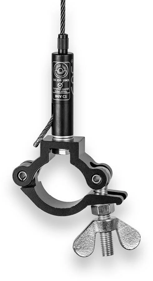 SAFETEX Drahtseilhalter mit DOUGHTY Halfcoupler, Typ 80, BLACKLINE
