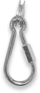 SAFETEX Karabinerhaken für Sicherungsseile mit eingelegter Kausche, 200 kg, verzinkt