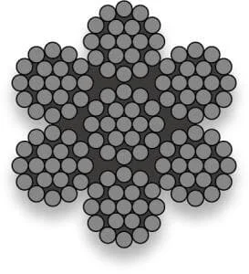 SAFETEX Rundlitzenseil 5,0 mm ähnlich EN 12385-4 (DIN 3060) BLACKLINE, Konstruktion 7×19 mit Stahleinlage