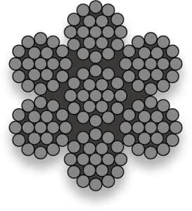 SAFETEX Rundlitzenseil 8,0 mm ähnlich EN 12385-4 (DIN 3060) BLACKLINE, Konstruktion 7×19 mit Stahleinlage