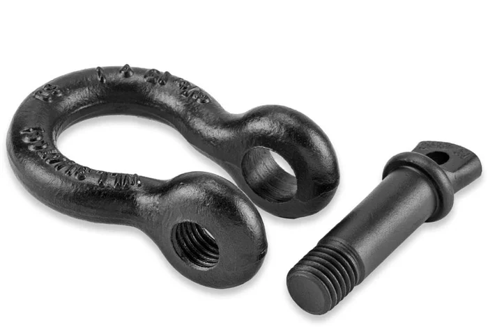 SAFETEX Schäkel 6,50 t hochfest vergütet, geschweift mit Schraubbolzen BLACKLINE